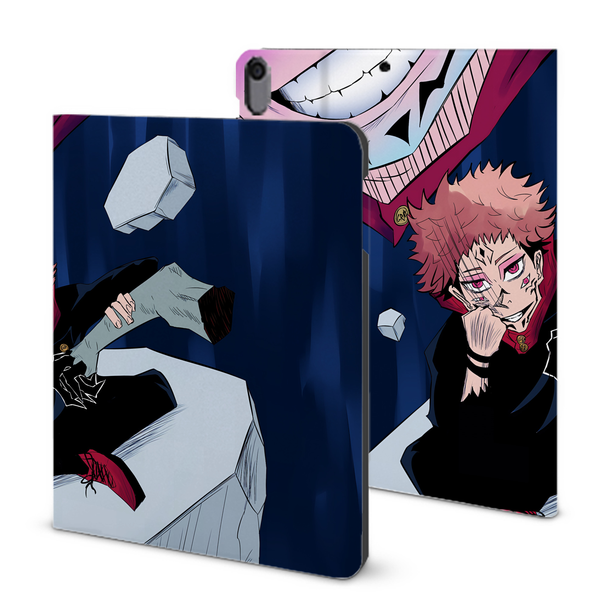 （画像用） 呪術廻戦 Jujutsu Kaisen IPad ケース ブック型 PUレザー TPU 耐衝撃 軽量 薄型 ペン収納なし 全面保護 IPad 各モデル対応